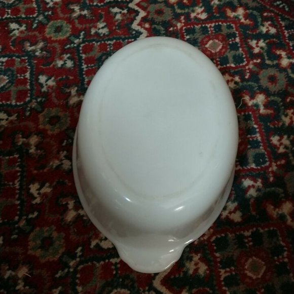 Milk Glass 1-1/2 Qt. Vtg Fire King Oval White  Casserole Baking Dish Oven… - Picture 2 of 6